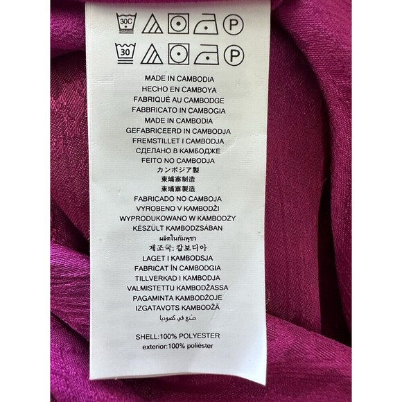 Michael Kors Women's Mini Dress Snake Print Jacquard Faux Wrap Deep Fuchsia 1X - Picture 12 of 12